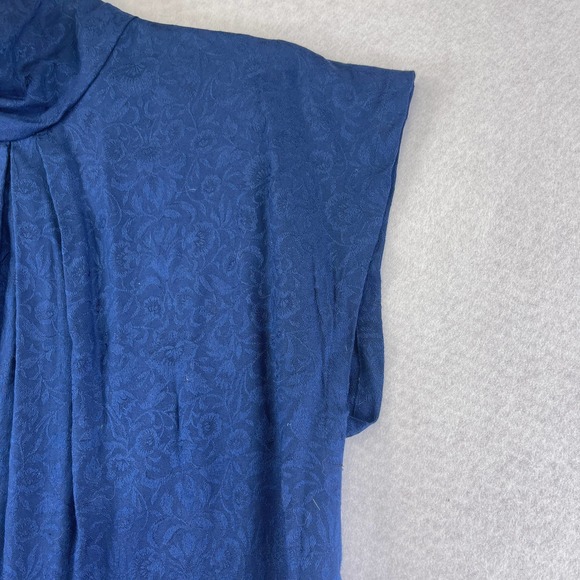 VINTAGE MATTHEW LOMBARDI MAGGY LONDON Womens Medium Floral Button Sleeveless Top - Picture 4 of 12